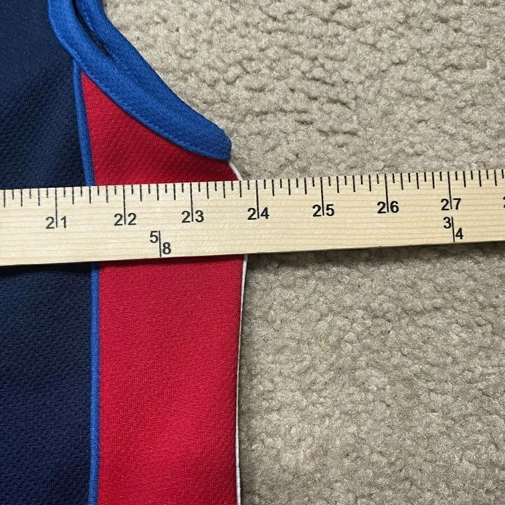 Vintage Nike NBA Authentics Detroit Pistons Team Jersey Pull Over Blue Large
